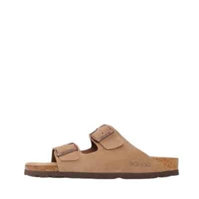 Rohde Sunnys N°32 sandal i beige til herre med ruskindsoverdel og ruskindssål samt 2 justerbare spænder