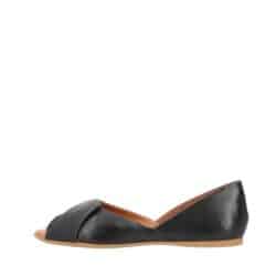 Shoedesign Copenhagen Viva ballerinasko til dame i sort med skindoverdel samt flot detalje og skindsål