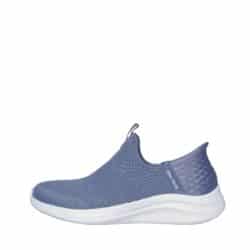 Skechers Slip-in Ultra Flex 3.0 Cozy Streak sko til dame i blå med fast hælkappe og polstret hælpude samt stretch fit og maskinvaskbar ved maks. 30 grader