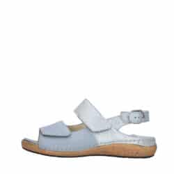 Waldläufer sandal til dame i lyseblå med skindoverdel og udtagelig skindsål med ekstra bredde K