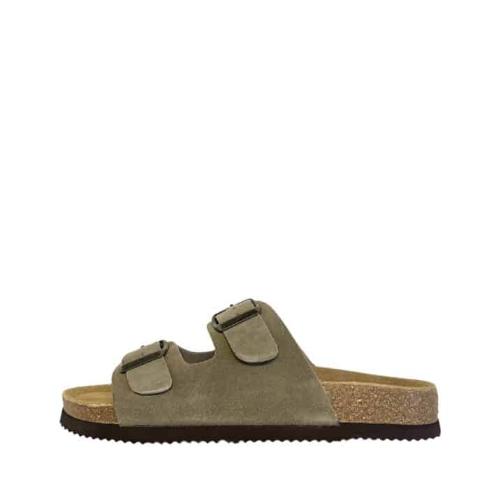 CPH Comfort Bio sandal til dame og herre i beige med ruskindsoverdel samt 2 justerbare spænder