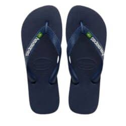 Havaianas Brasil Logo klipklapper til dame i mørkeblå med tå-rem og brasilanske detalje samt en gummisål