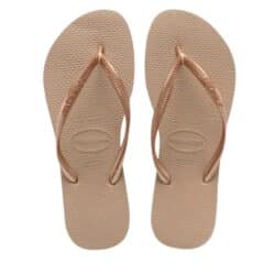 Havaianas Slim klipklapper til dame i bronze med tå-rem og gummisål samtidig med de er vandafvisende