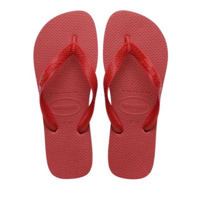 Havaianas Top klipklapper til dame i rød med gummisål og tå-rem