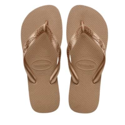 Havaianas Top klipklapper til dame i rose gold med gummisål og tå-rem