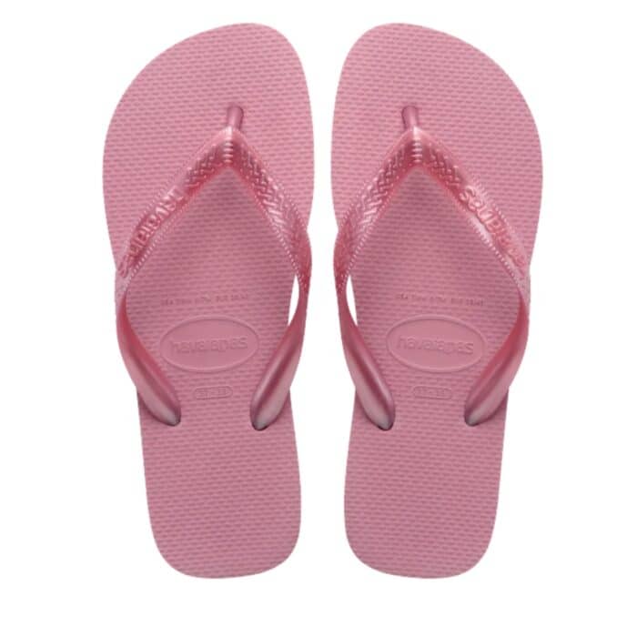 Havaianas Top Sences klipklapper i rosa med tå-rem og gummisål samtidig med de er vandafvisende