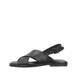 Phenumb Copenhagen Onry Strap sandal til dame i sort med skindoverdel og skindsål samt justerbar spænde