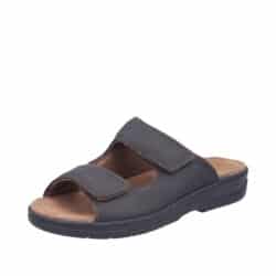 Rieker sandal herre i brun med udtagelig indersål og velcroremme samt ekstra bredde H.