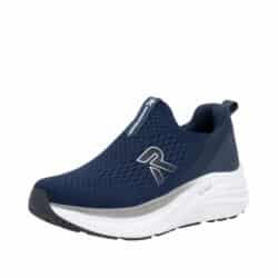 Rieker sko til dame i blå med mesh-overdel og udtagelig sål samt stødabsorberende sål