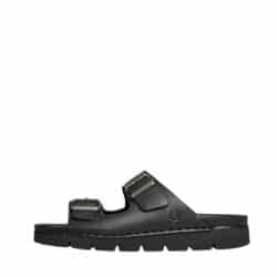 Rohde San Marino sandal til herre i sort med læderoverdel samt to justerbare spænder og ekstra bredde G