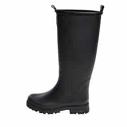 Sofie Schnoor Lang gummistøvle til dame i sort med udtagelig sål og flotte detaljer