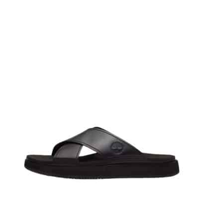 Timberland Casco Cove sandal til herre i sort med skindoverdel samt ydersål i gummi og elastik