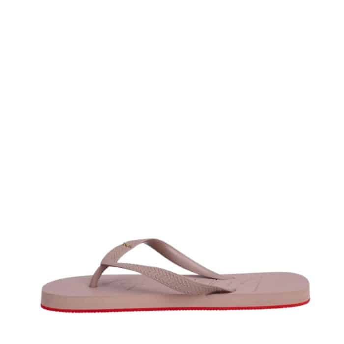 Billi Bi klipklapper til dame i beige med tå-rem og gummisål.