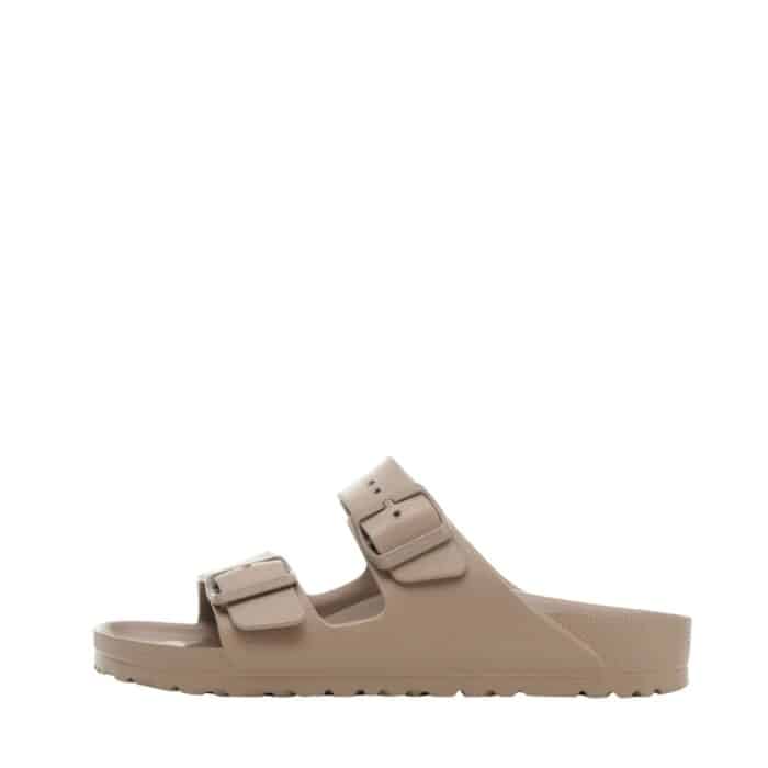 Birkenstock Arizona EVA Narrow sandal til dame i beige med 2 justerbare spænder samtidig med at de er vandtætte
