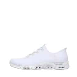 Skechers Slin-In Gratify Pace sneakers til dame i hvid med fast hælkappe og elastik samt stødabsorberende sål