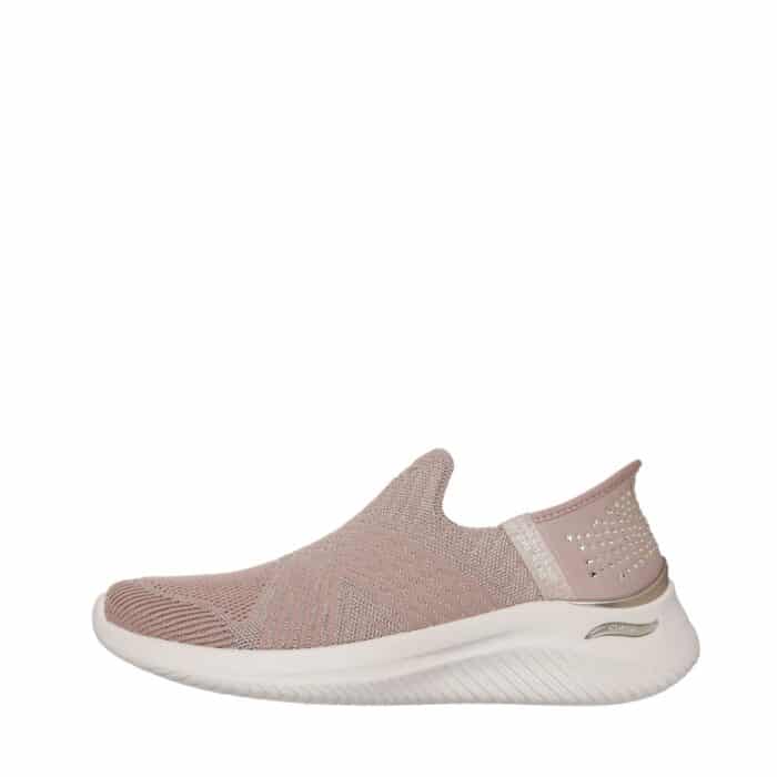 Skechers Slip-in Martha Stewart sneakers til dame i rosa med fast hælkappe og udtagelig sål samt svangstøtte