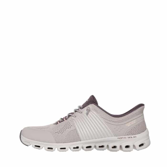 Skechers Slip-In Stargaze sneakers til dame i grå med fast hælkappe og elastik samt memosoft-sål og stødabsoberende sål