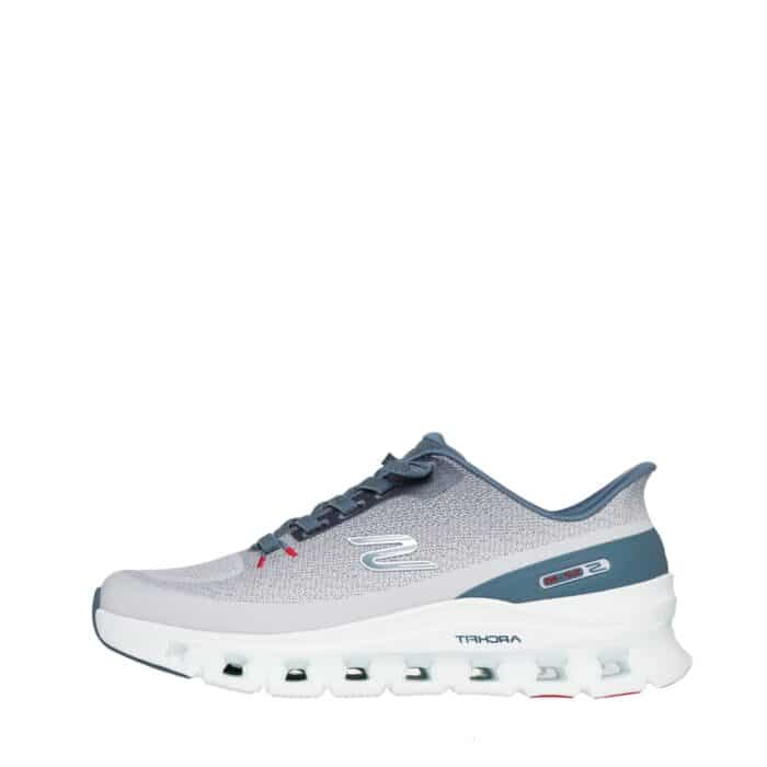 Skechers Arch Fit sneakers til herre i grå med udtagelig sål og stødabsorbering.
