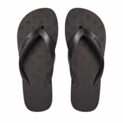 Sofie Schnoor klipklapper i brun med tå-rem og logo detaljer.