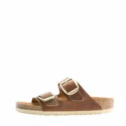 Birkenstock Arizona Big Buckle Narrow sandal til dame i brun med justerbar remme.