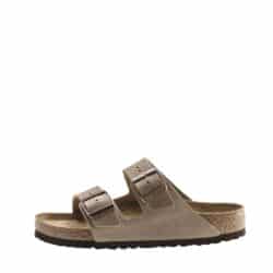 Birkenstock Arizona Regular sandal til herre i beige med overdel i læder og to justerbare spænder