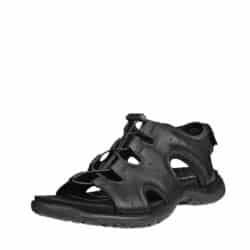 Ecco Offroad Roam sandal til dame i sort med justerbar elastik samt velcrorem og øget stødabsorbering