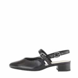Gabor pumps til dame i sort med hæl på 4 cm og justerbar remme.