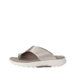 Gabor Rollingsoft sandal til dame i metallic med skindoverdel samt tå-rem og øget svangstøtte