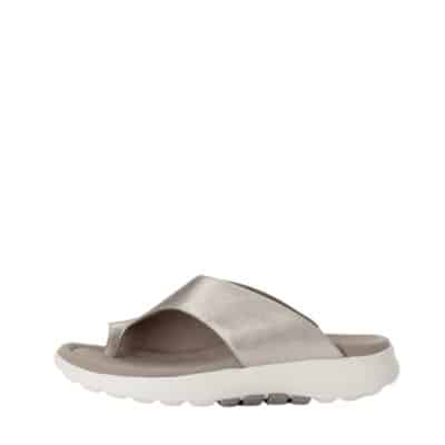Gabor Rollingsoft sandal til dame i metallic med skindoverdel samt tå-rem og øget svangstøtte