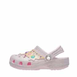 Crocs sandal til børn i lyserød med fine detaljer samt rem bagpå og vandafvisende