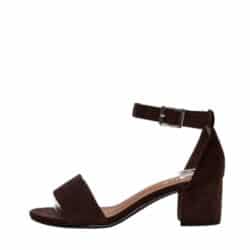 Duffy Rivello Uno sandal til dame i mørkebrun med justerbar ankelrem og blokhæl på 5,5 cm