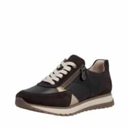 Rieker sneakers til dame i brun med ekstra vidde H og udtagelig sål.