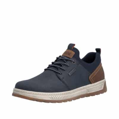 Rieker sneakers til herre i blå med ekstra bredde H og Rieker-Tex samt elastik