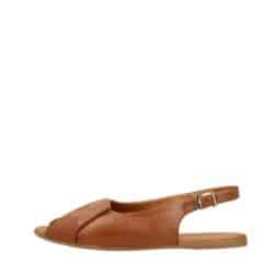 Shoedesign Copenhagen Vida slingback ballerinasko til dame i brun i 100% skind med justerbar spænde.
