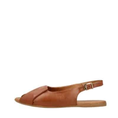 Shoedesign Copenhagen Vida slingback ballerinasko til dame i brun i 100% skind med justerbar spænde.