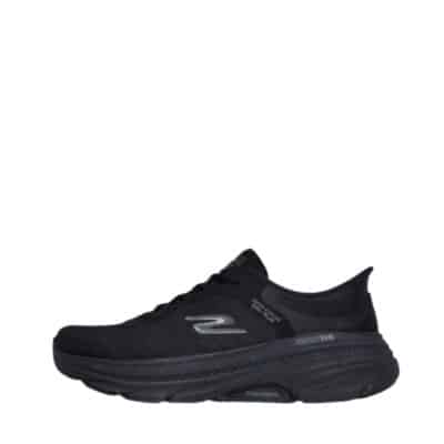 Skechers Slip In Max Cushioning Arch Fit sneakers i sort med fast hælkappe og snørebånd