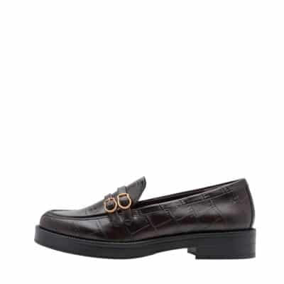 Tamaris loafers til dame i mørkebrun med flot detalje over vristen samt Touch-it sål og Anti-slide