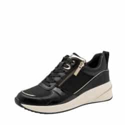 Tamaris sneakers til dame i sort med funktionel lynlås samt udtagelig sål og chunky ydersål