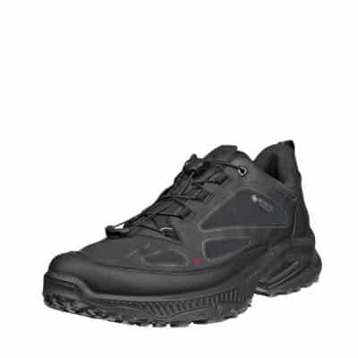 Ecco Receptor Xp sneakers til herre i sort med justerbar elastik og Gore-Tex samt udtagelig sål