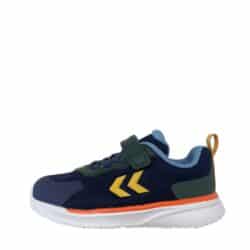 Hummel Actus Tr Breather Infant sneakers til børn i blå med velcrorem og fast hælkappe.