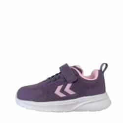 Hummel Actus TR Breather sneakers til børn i lilla med udtagelig sål og velcrorem.