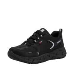 Rieker sneakers til dame i sort med ekstra bredde G samt RiekerTEX og Rieker Antistress