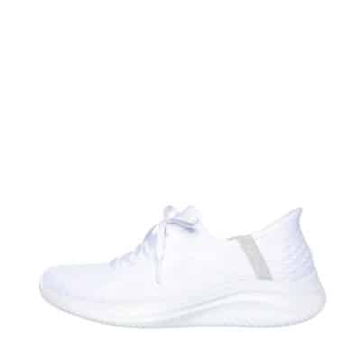 Skechers Slip-In Ultra Flex 3.0 Brilliant sneakers til dame hvid med fast hælkappe og air-cooled memory foam